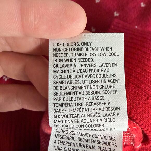 Charter Club Sweater Women's Red PXL Dog Pattern Machine Washable - Picture 14 of 14